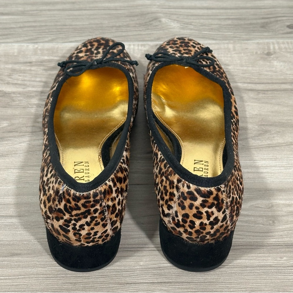 NEW RALPH LAUREN Abrion II Cheetah Print Calf Hair Round Toe Low Heel Pumps 7.5 - Picture 7 of 10